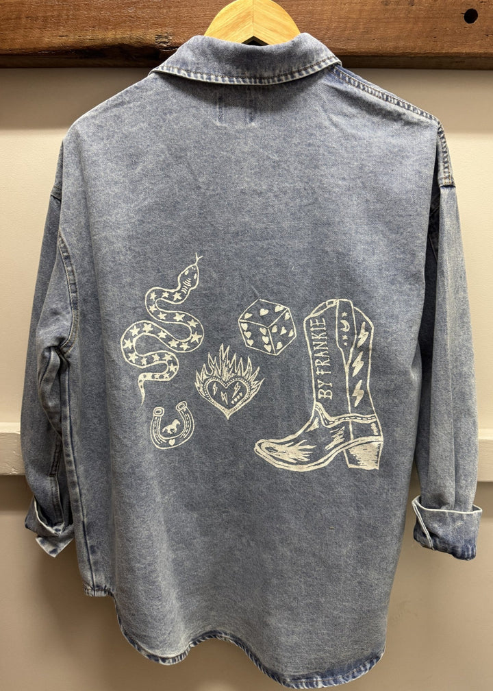 Wild Luck Shacket Light Blue