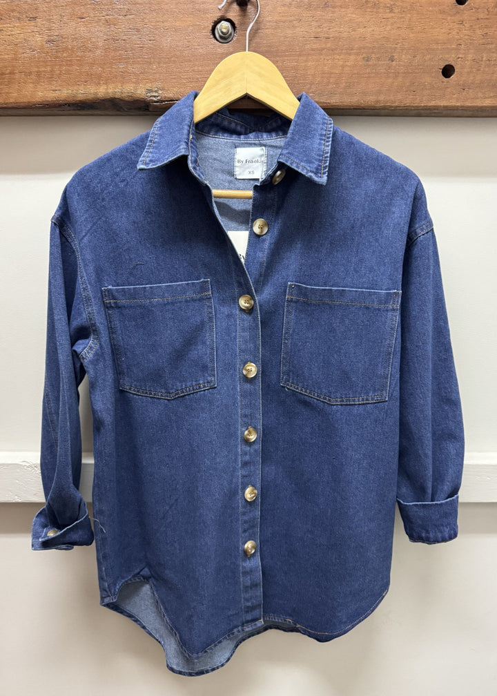 Wild Luck Shacket Dark Blue