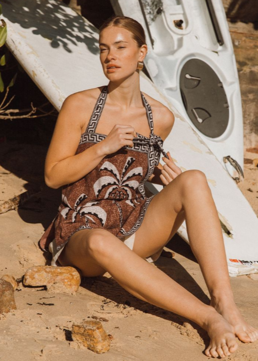 Tropical Mosaic Halter Top
