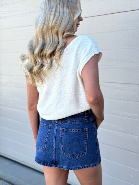Spring Bloom Knit White