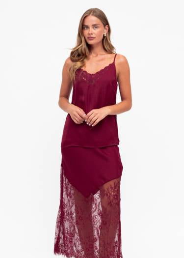 Liberty Lace Cami Wine