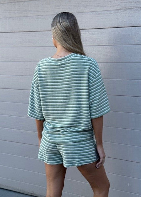 Syracuse Stripe Tee & Short Set