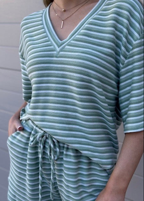 Syracuse Stripe Tee & Short Set