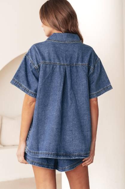 Eddie Denim Top Indigo