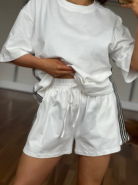Straight Down the Line Tee White