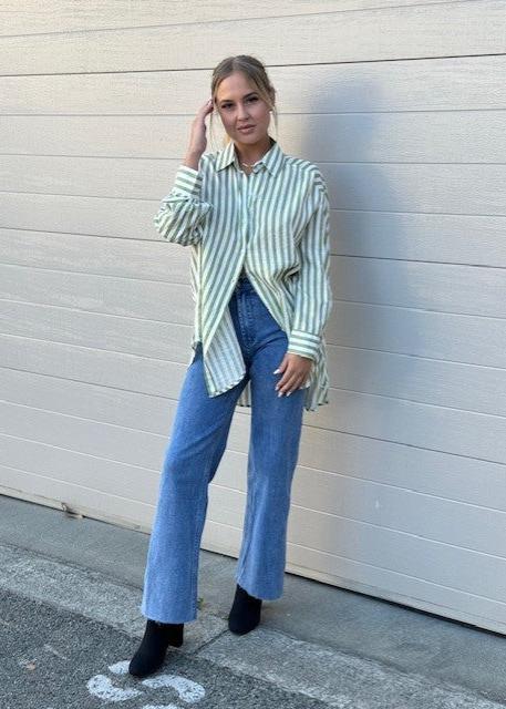 Rush Stripe Shirt Sage