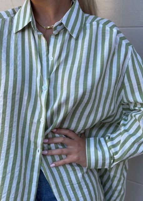 Rush Stripe Shirt Sage