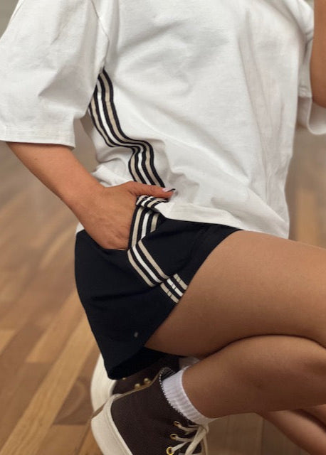 Straight Down the Line Shorts White
