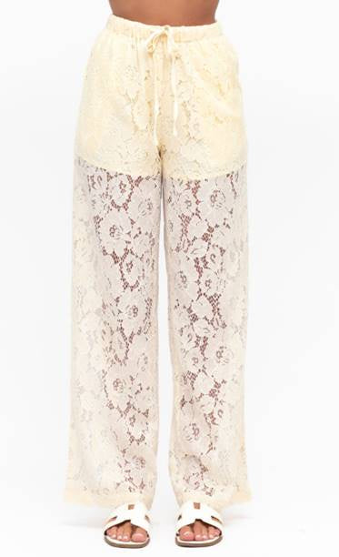 Eliza Lace Pant Cream