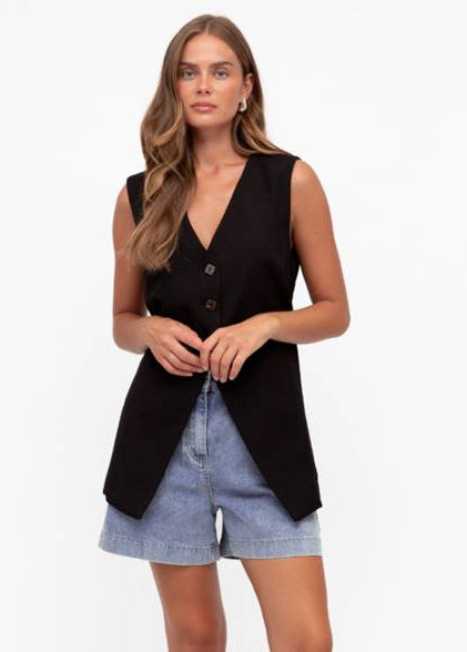 Zanzi Tie Vest Black