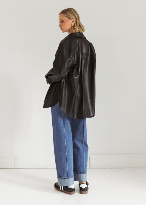 Hard Rock Leatherette Shacket