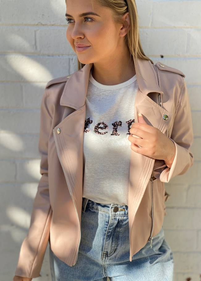 Motto Jacket Pink