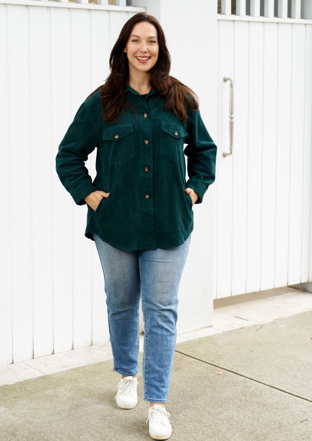 Ponce Cord Jacket Teal