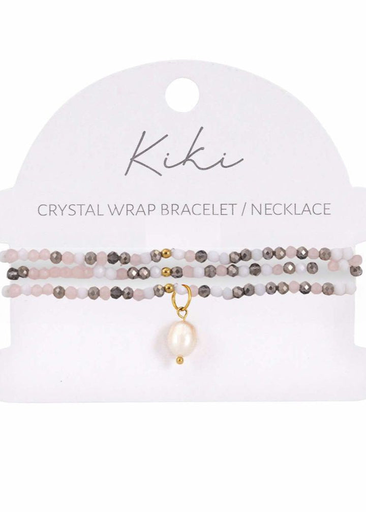 KiKi Pink Aurora Crystal Wrap Jewellery