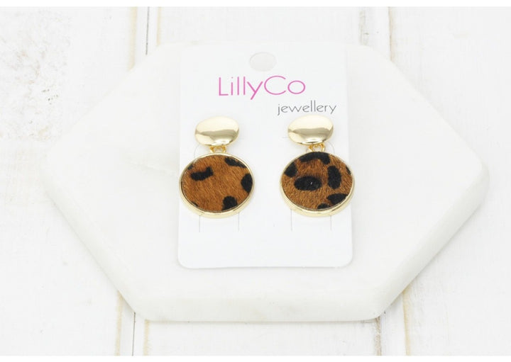 LillyCo Leopard Print Earring