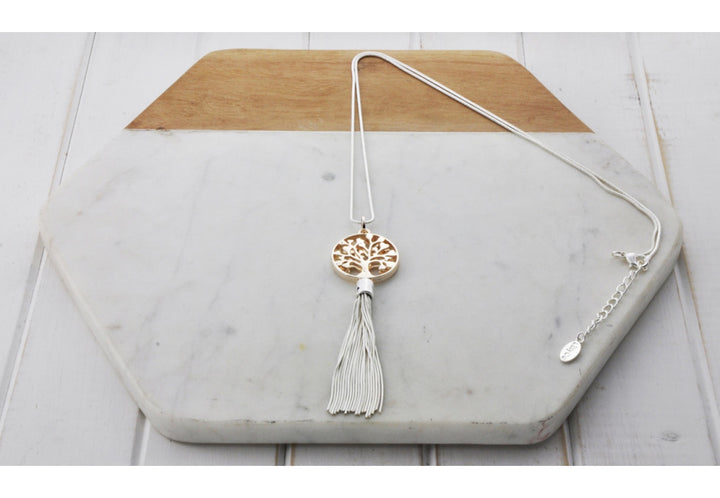 LillyCo Tree Tassel Necklace