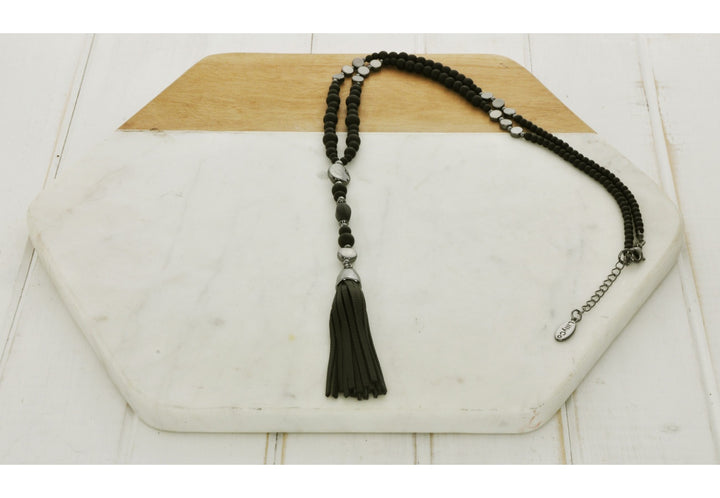 LillyCo  Bead & Tassel Necklace