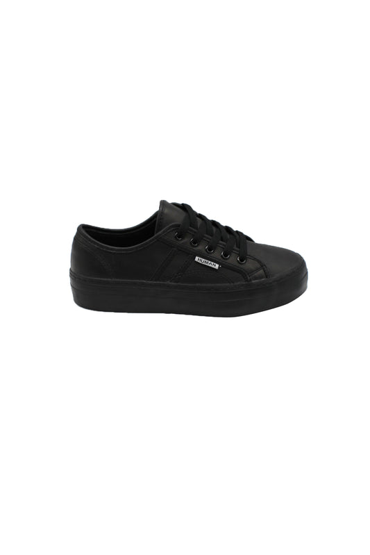 CASS Leather Sneaker Black/Black