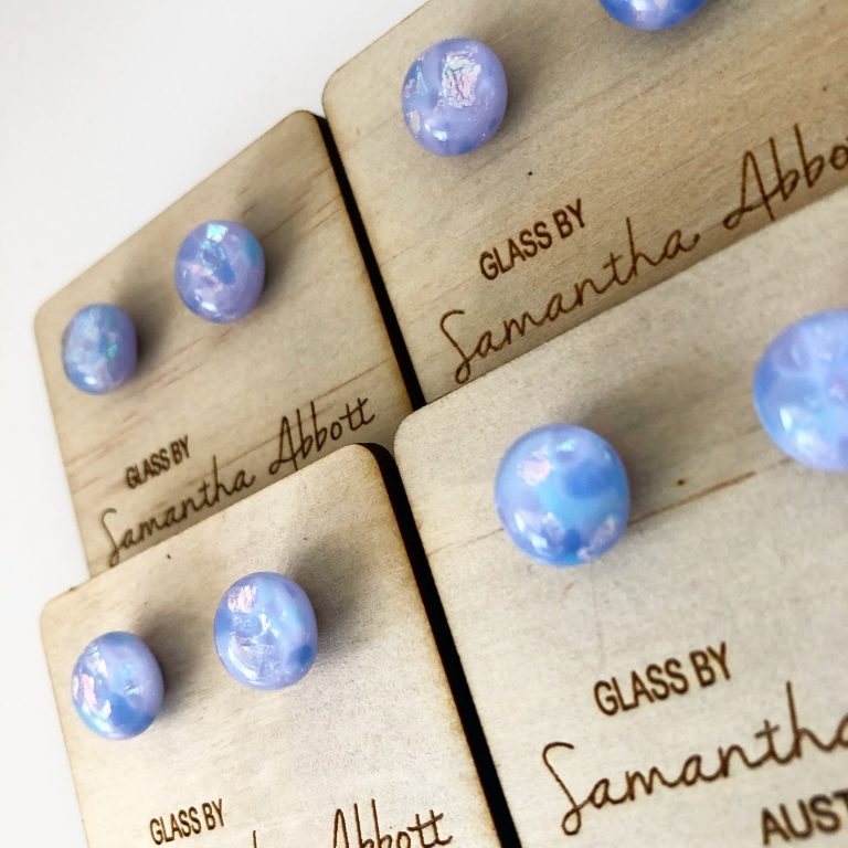 Samantha Abbott Glass Stud Earrings