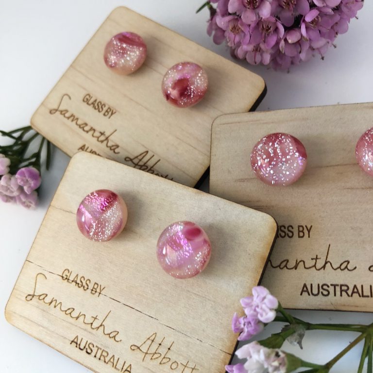 Samantha Abbott Glass Stud Earrings