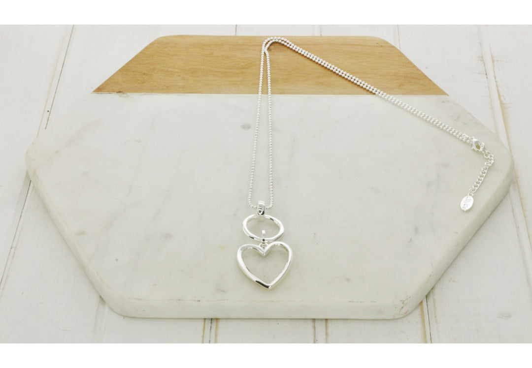 LillyCo Circle & Heart Necklace