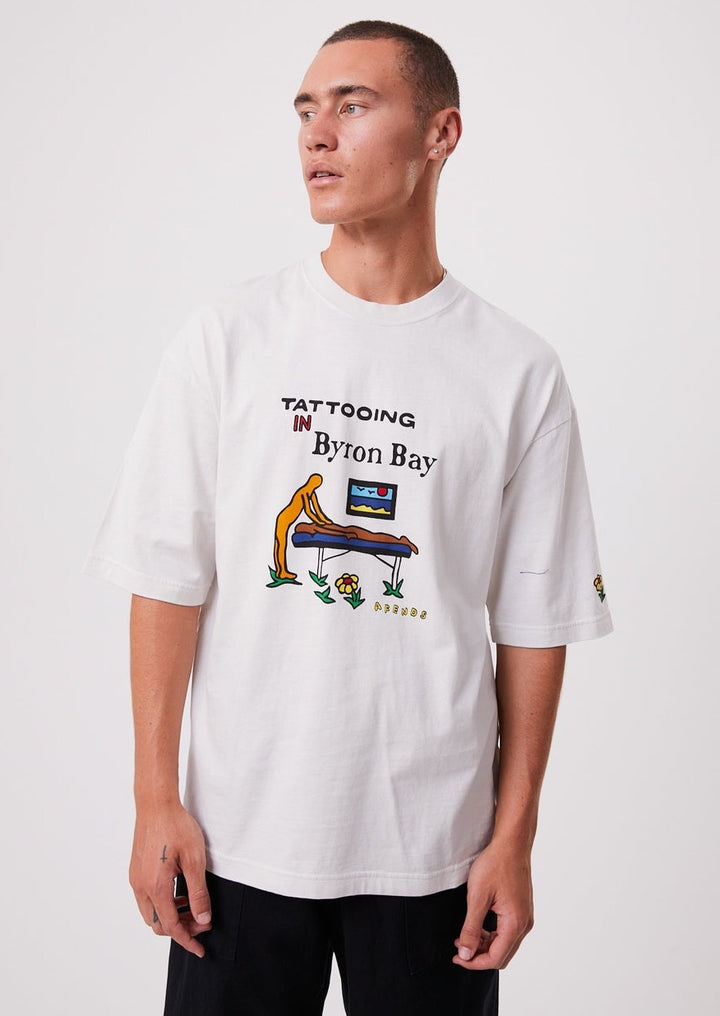 AFENDS Tattooing Recycled Oversized Graphic Tee