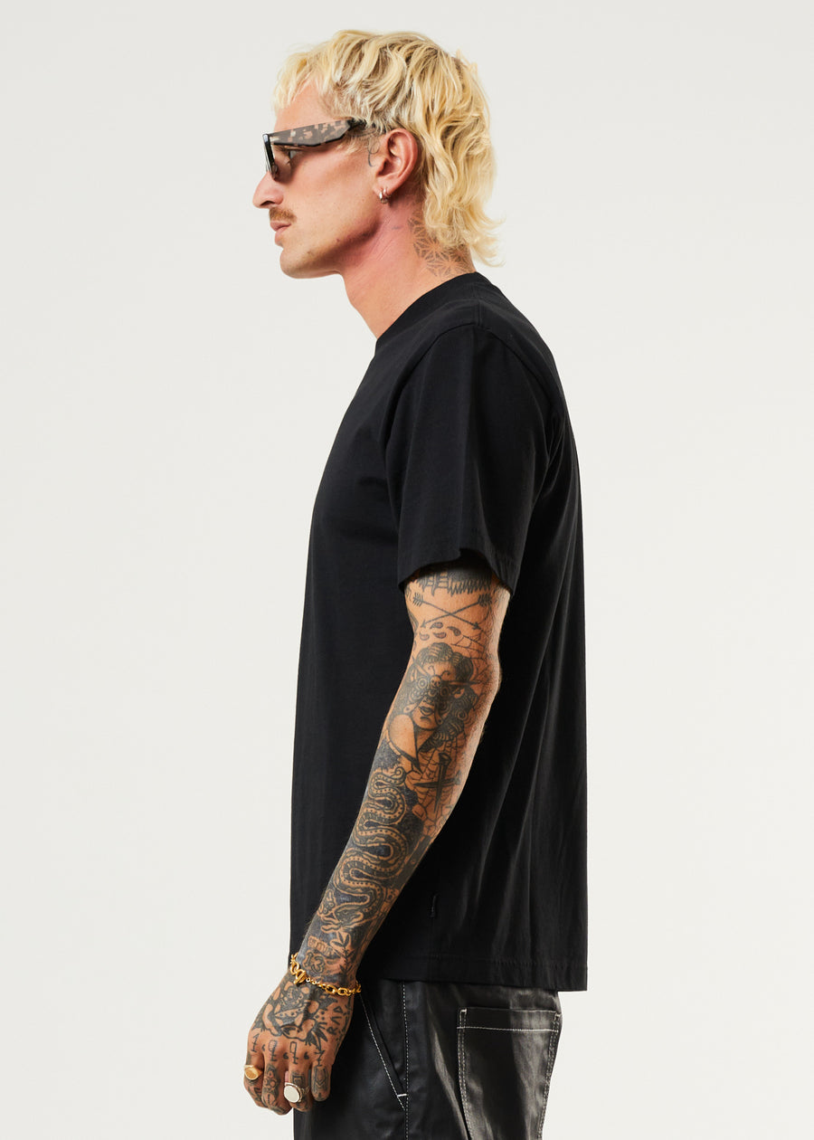 AFENDS Machine Recycled Retro Fit Tee Black