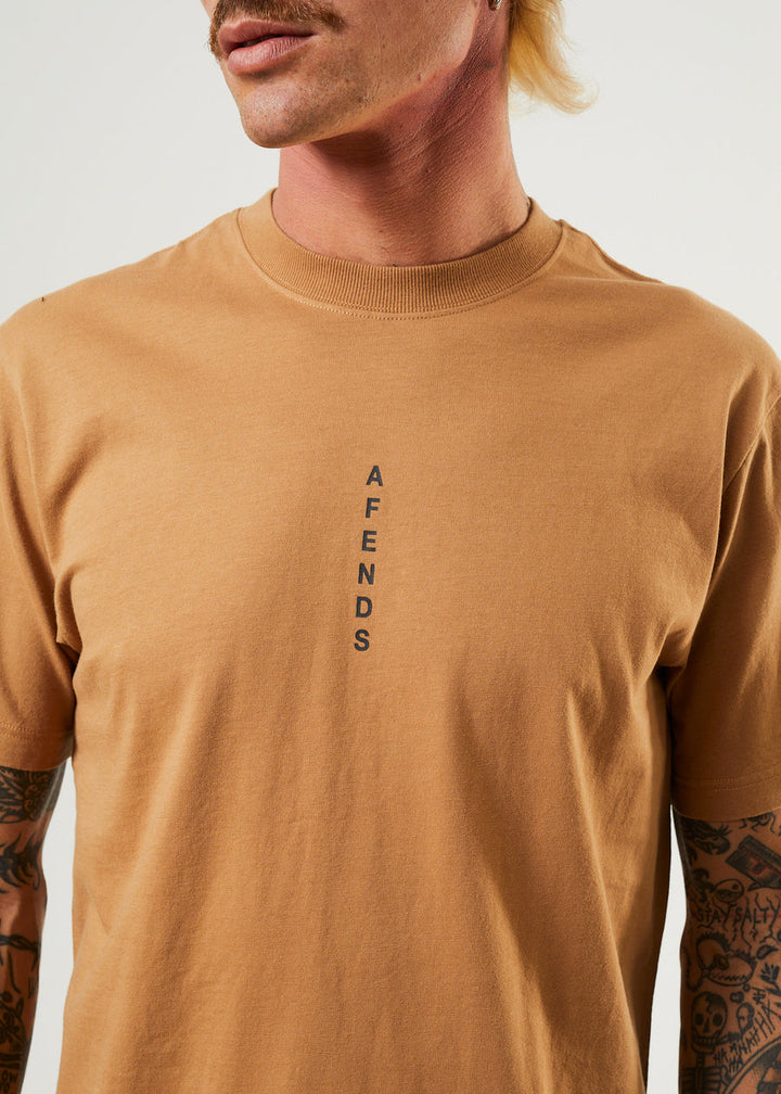 AFENDS Recycled Retro Fit Tee Chestnut