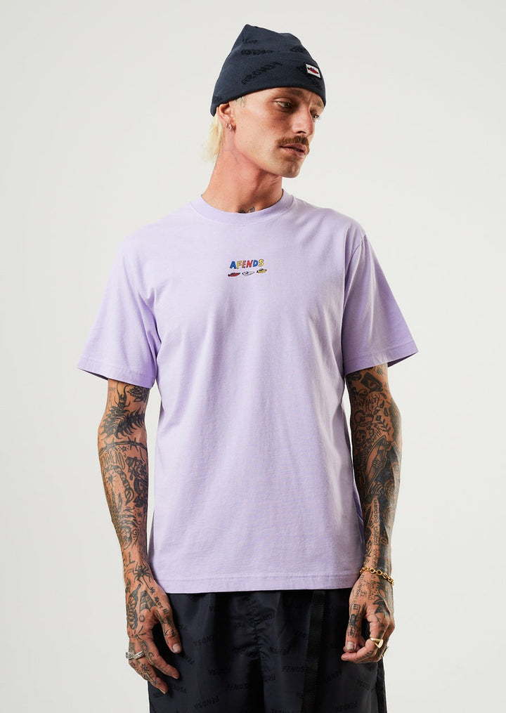 AFENDS Wahzoo Recycled Retro Fit Tee Tulip