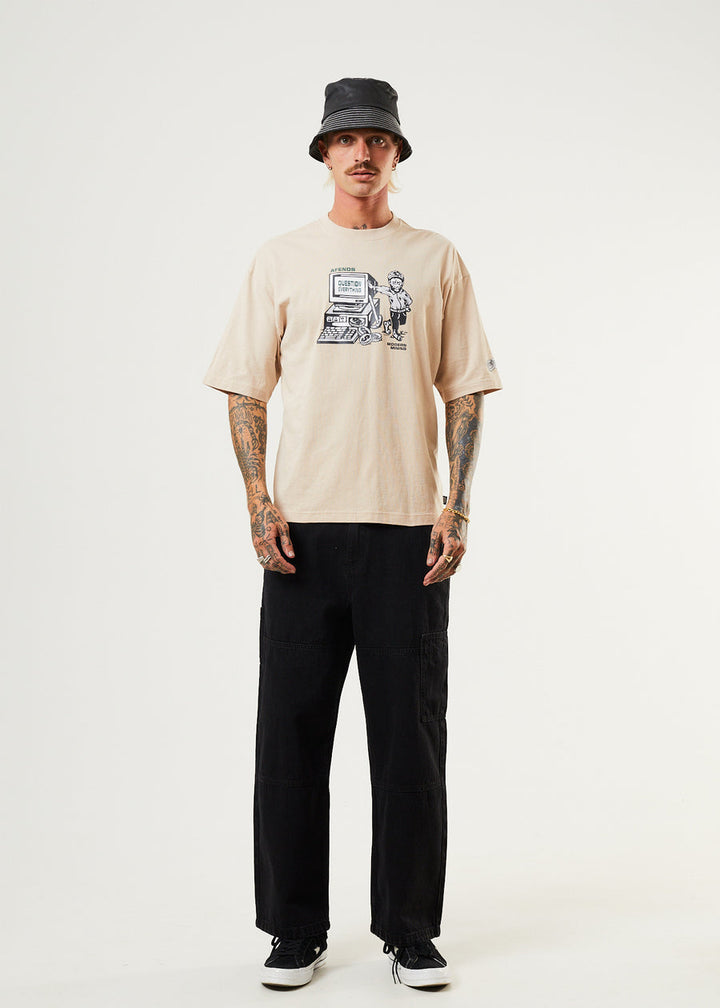 AFENDS Ripple Organic Oversized Graphic T Shirt