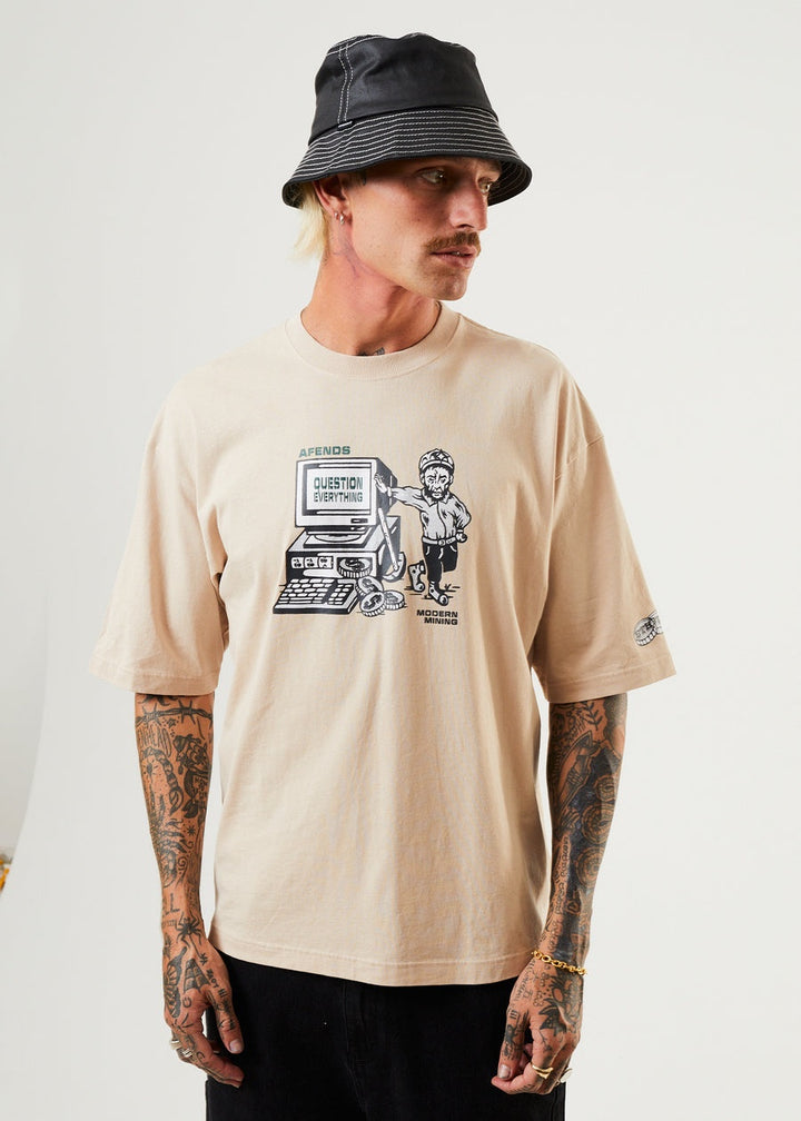 AFENDS Ripple Organic Oversized Graphic T Shirt