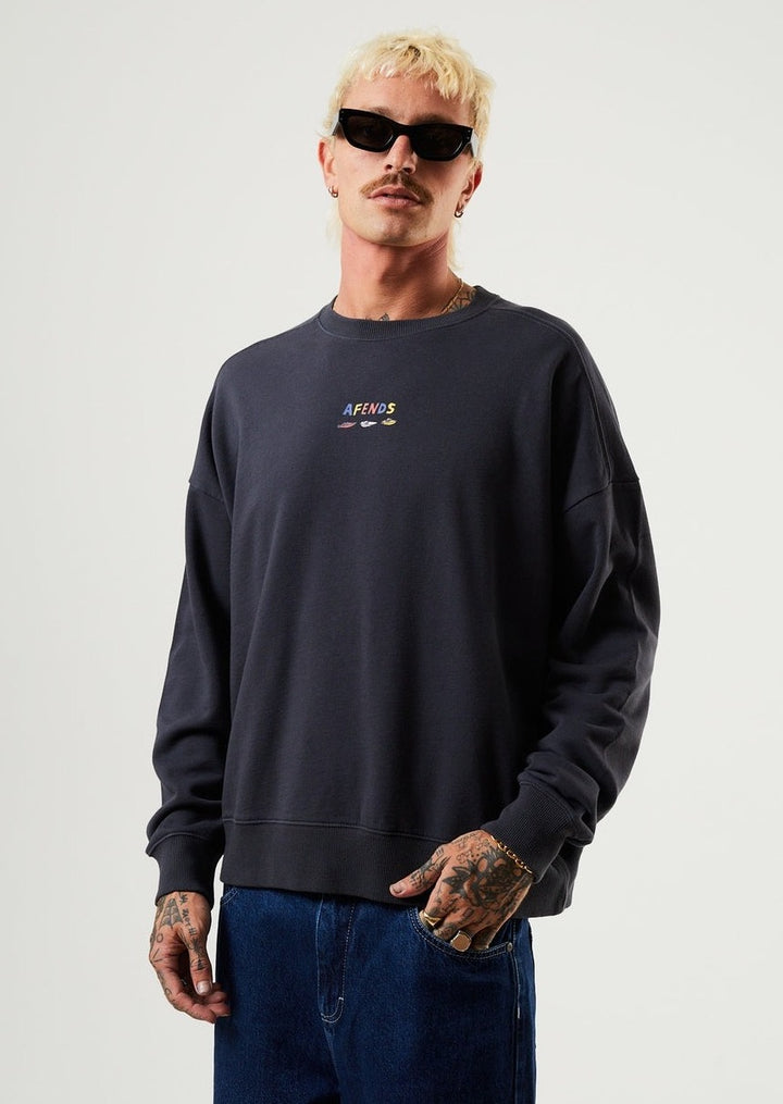 AFENDS Wahzoo Recycled Crew Neck
