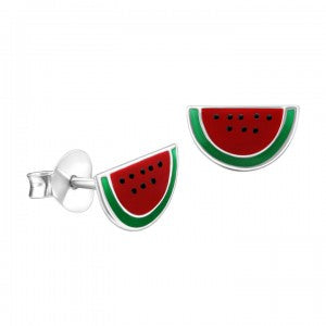 SS Enamel Watermelon Earrings
