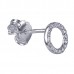 SS Open Circle CZ Stud