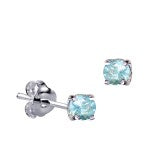 SS 4mm CZ  Claw Set Birthstone Studs