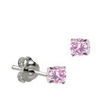 SS 4mm CZ  Claw Set Birthstone Studs