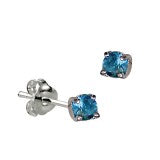 SS 4mm CZ  Claw Set Birthstone Studs