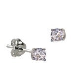 SS 4mm CZ  Claw Set Birthstone Studs