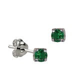 SS 4mm CZ  Claw Set Birthstone Studs