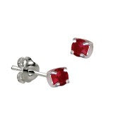 SS 4mm CZ  Claw Set Birthstone Studs