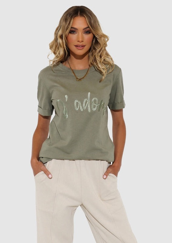 J'Adore Tee Khaki