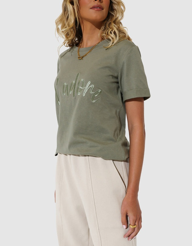 J'Adore Tee Khaki