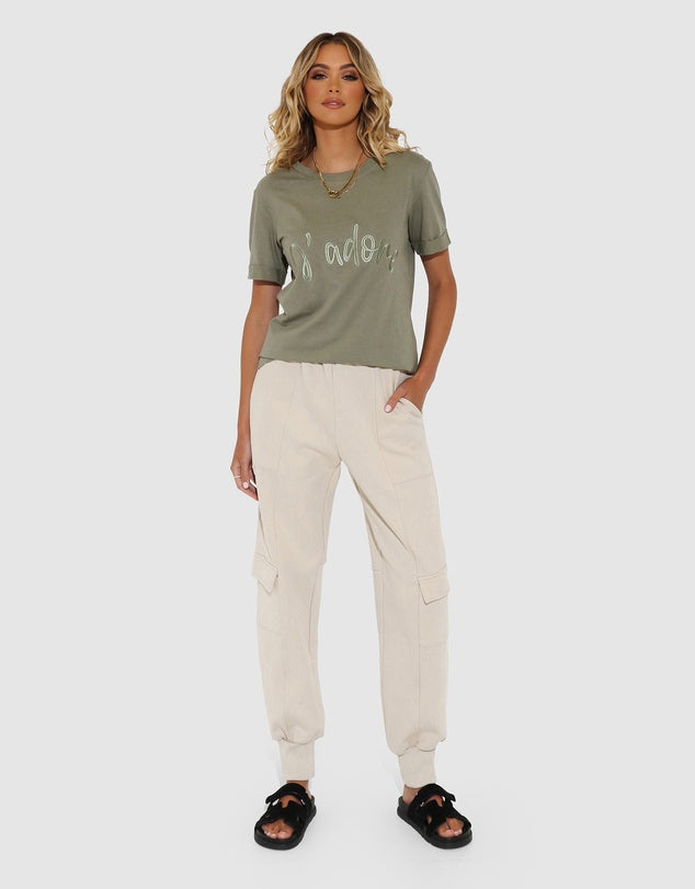 J'Adore Tee Khaki