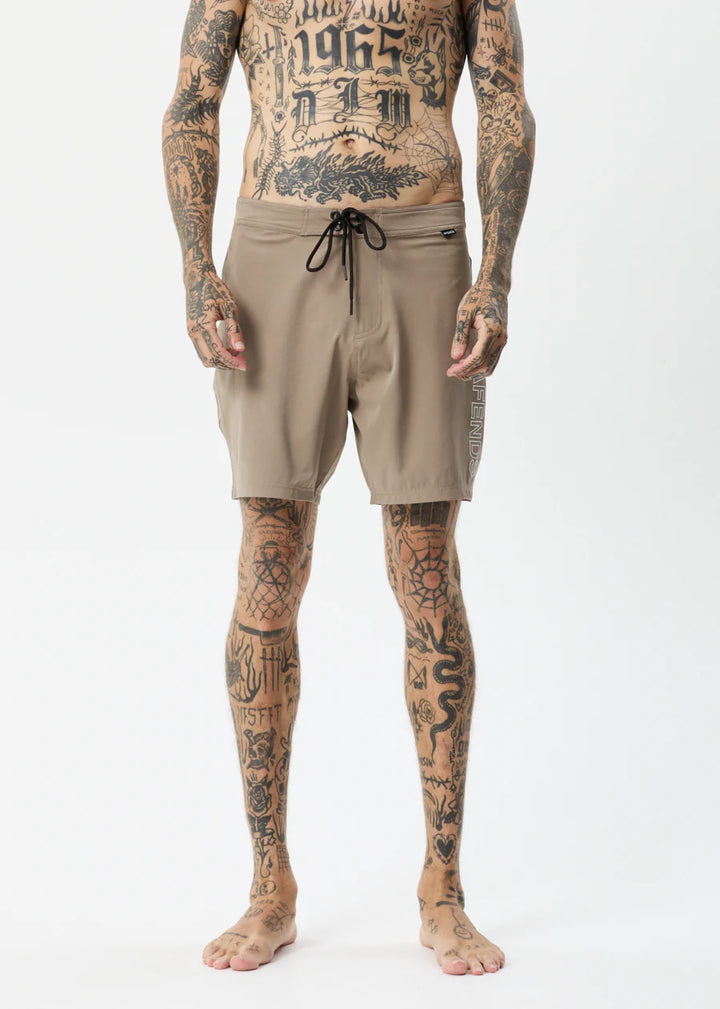 AFENDS Outline Recycled Fixed Waist Boadshorts