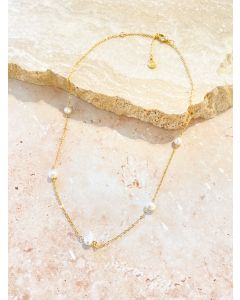 Ally Pearl Gold Plated Necklace