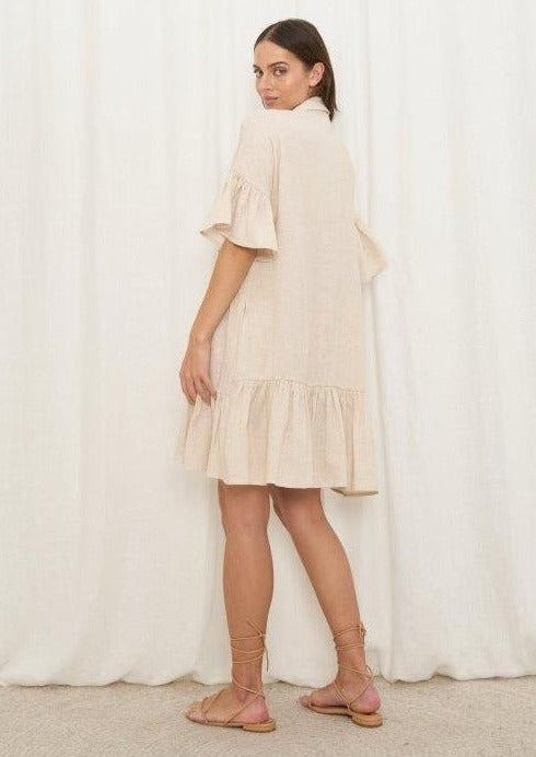 Jaelin Linen Shirt Dress