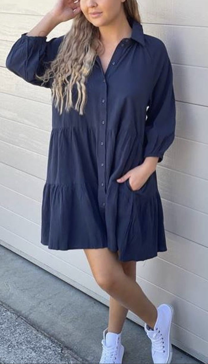 Frankie Mini Dress Navy