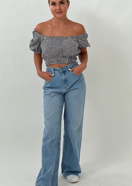 Gizelle Gingham Top