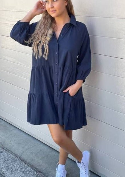 Frankie Mini Dress Navy